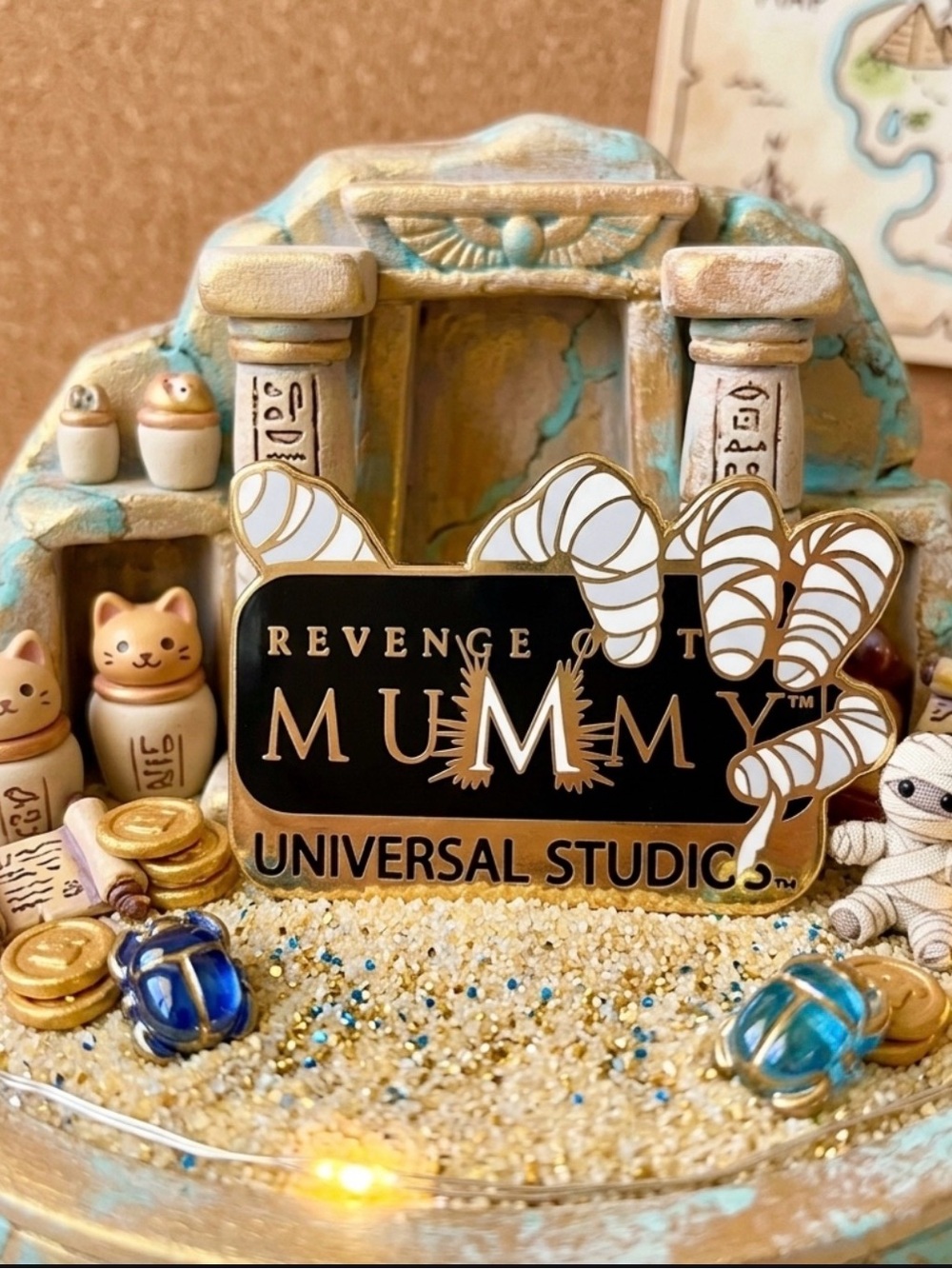 Exclusive Universal Studios Revenge of the Mummy logo Enamel pin badge